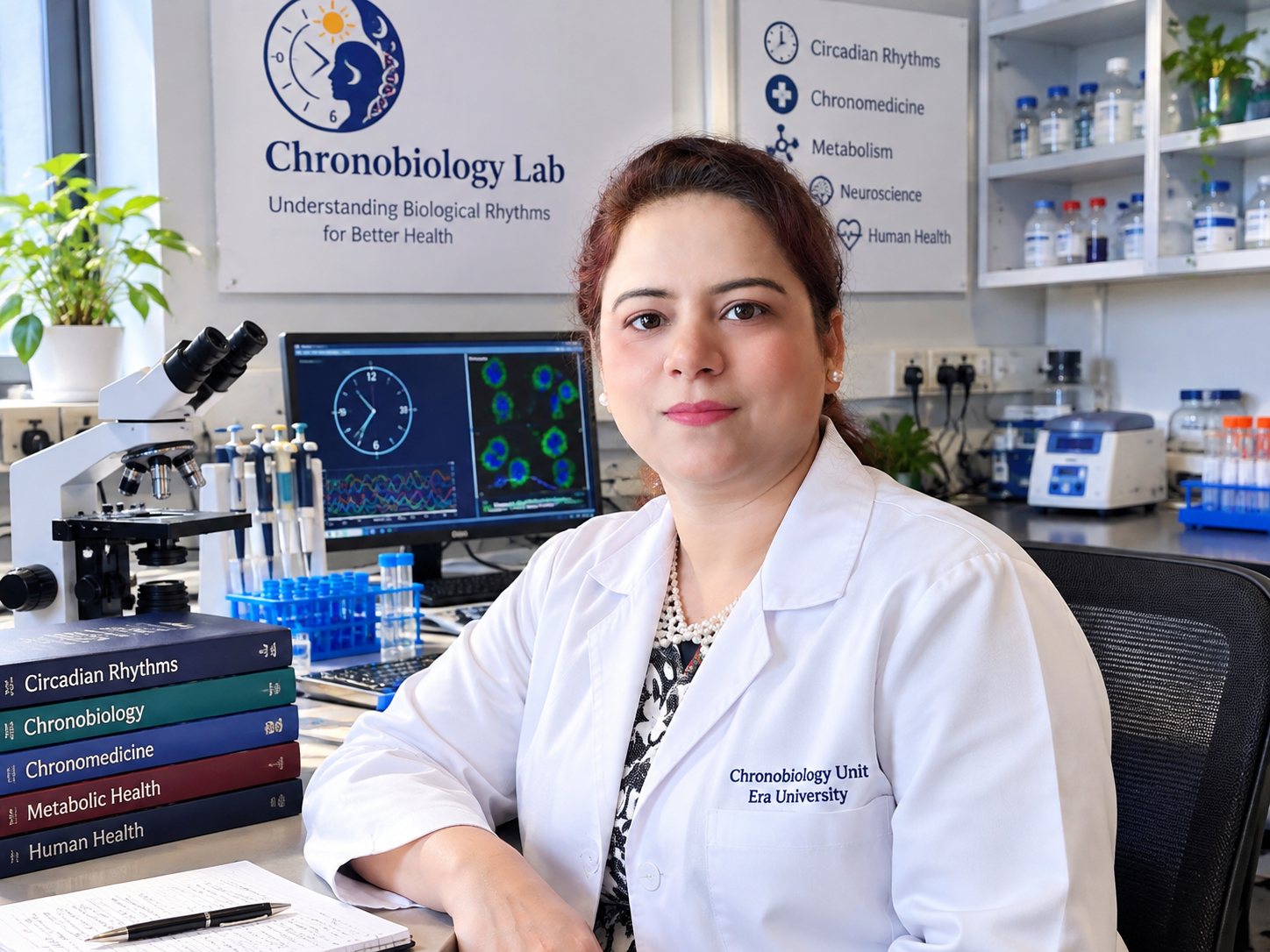 Prof. (Dr.) Ghizal Fatima in the Chronobiology Lab